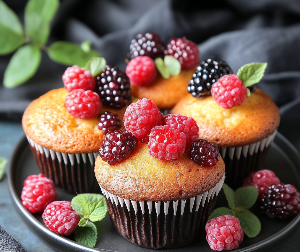 Muffins aux fruits rouges