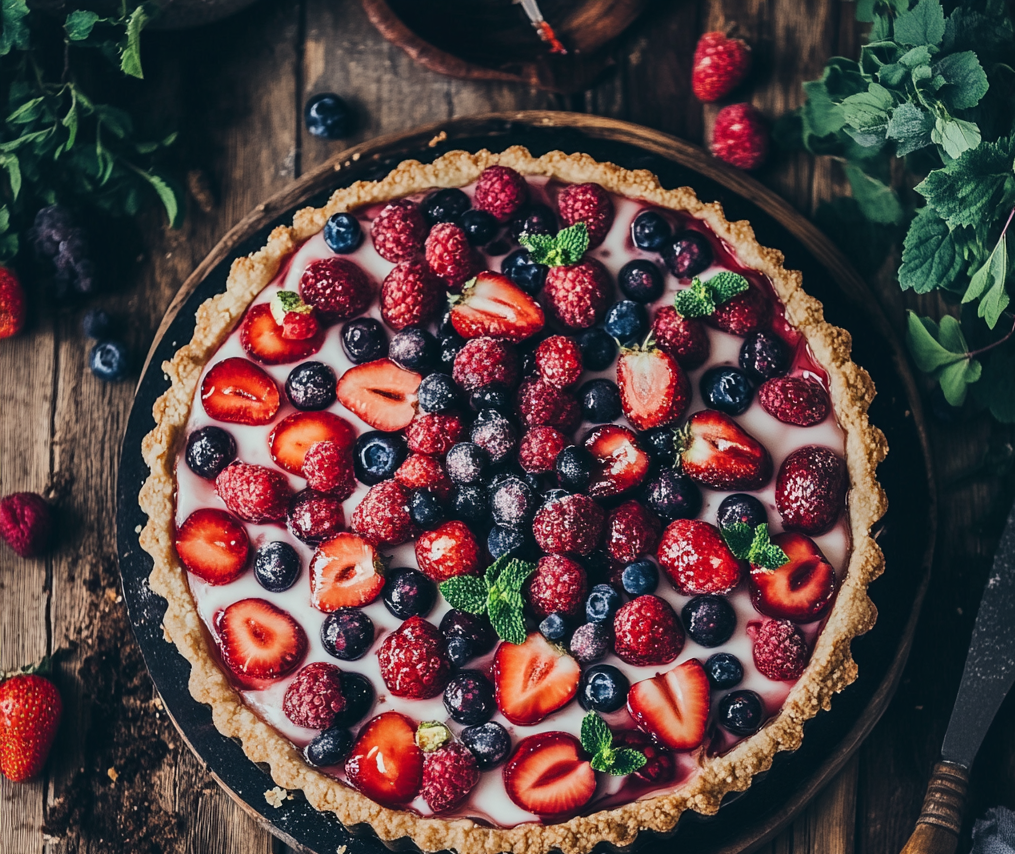 Tarte aux fruits rouges