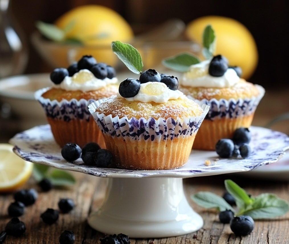 Muffins aux Myrtilles et Creme de Citron